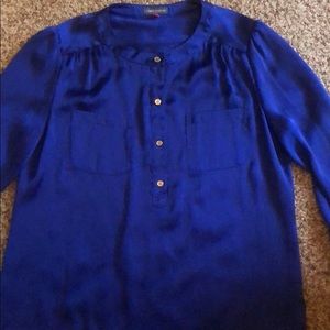 Royal blue silk Vince Camuto blouse